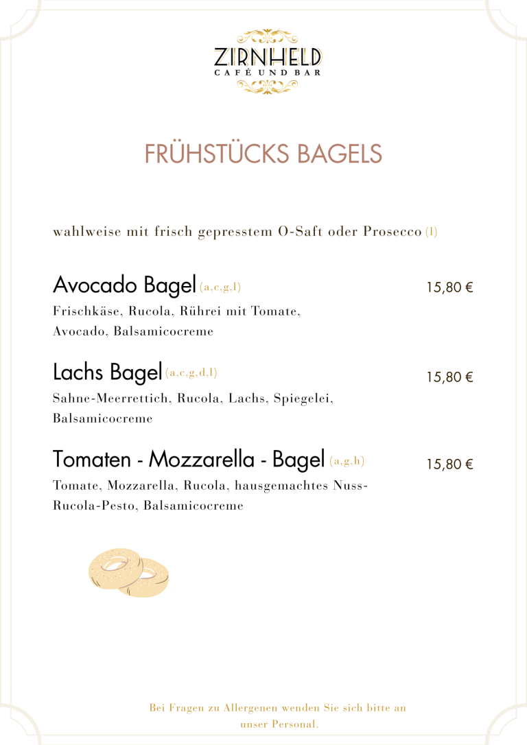 Karte Frühstück, als PDF herunterladbar