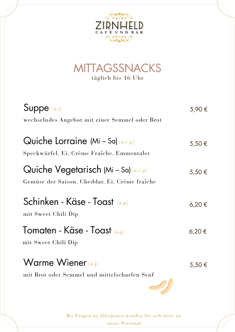 Karte Mittagessen, als PDF herunterladbar